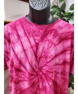 Medal Gear Men Pink Tie Dye Cotton Short Sleeve Crew Neck Casual T-Shirt... - £26.48 GBP