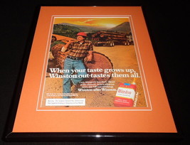 1979 Winston Cigarettes Framed 11x14 ORIGINAL Vintage Advertisement - $34.64