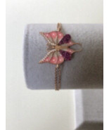 Silver pink butterfly bracelet - $80.00