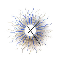 Contemporary handmade wooden wall clock with metallic colors - Medusa arctic - £127.87 GBP+