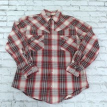 ELY 1878 Shirt Mens Small Red Plaid Long Sleeve Pearl Snap Skull Western... - £15.73 GBP