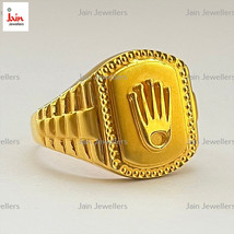 Anillo para hombre con sello de corona de rey vikingo de oro amarillo sólido ... - £1,011.88 GBP+