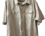 Wrangler Authentic Premium Quality Khaki Mens 3XL Short Sleeve Work Shir... - $13.86