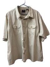 Wrangler Authentic Premium Quality Khaki Mens 3XL Short Sleeve Work Shirt Shop - £11.05 GBP