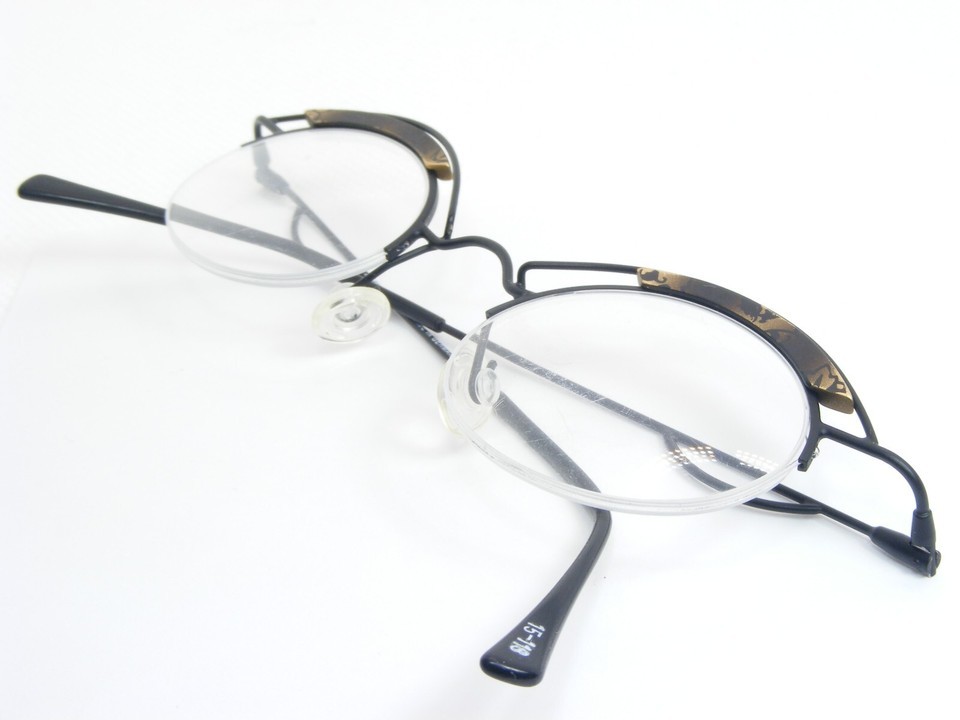 DOMINO 15-118 Black /Gold Unique RARE EYEGLASSES FRAME 40-25-136 Germany Item image 4