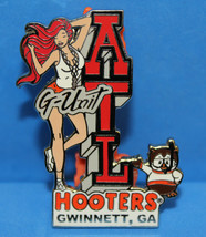 Hooters Restaurant Red Headed Girl Atl G-UNIT Gwinnett,Ga Georgia Label Pin - $27.99