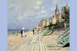 Beach at trouville by Claude Monet - Art Print - £17.63 GBP+