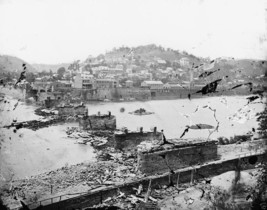 Harpers Ferry View of Town and Ruined Railroad Bridge 8x10 US Civil War Photo - £5.98 GBP