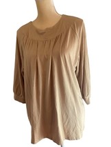 Hope by Kristian Alfonso Knit Top 3/4 Sleeve Tan/beige 1X - £9.38 GBP