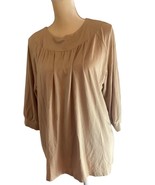 Hope by Kristian Alfonso Knit Top 3/4 Sleeve Tan/beige 1X - £9.34 GBP