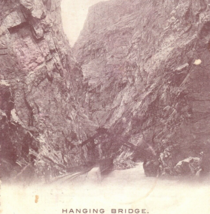 Hanging Bridge Royal Gorge Colorado Postcard Vintage Posted 1905 Pueblo - £9.89 GBP