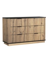 Modern Natural Wood 6-Drawer MDF Cabinet â€“ Multi-Use Storage - $4,436.94 MXN