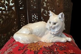 Vintage Mid Century Rosenthal White Persian Cat Figurine Signed T. KARNER 9 1/4” - £281.80 GBP