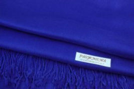 Royal Blue Pashmina Womens Solid 78x28 Silky Shawl Wrap Wool Feel Blend Scarf - £14.41 GBP