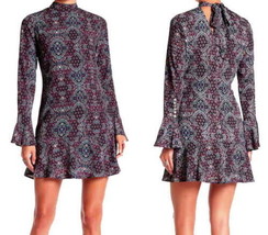 $175 Romeo &amp; Juliet Couture Rock the Print Dress Small 2 4 Flutter Sleeve 1960&#39;s - £41.29 GBP