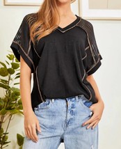 Andree By Unit v-neck casual top in Black - £25.66 GBP+