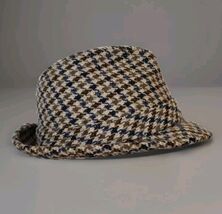 Vintage Churchill Fedora Mens Size 7 Brown Herringbone Wool Classic Hat - €30,48 EUR