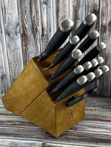 J.A. Henckels International 15 pc Silver Cap Stainless Steel Cutlery Block Set - £95.01 GBP