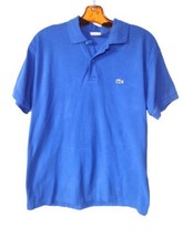 Lacoste Mens Golf Polo Shirt Size L Blue Embroidered Crocodile Logo Casual - £14.40 GBP