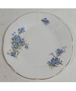 Vintage Roslyn Fine Bone China Blue Flower 8&quot; Plate Made in England - $346.16 MXN
