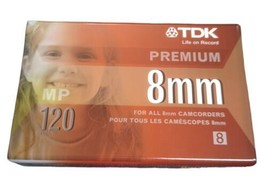 One TDK 8mm Camcorder 120 Blank Cassette Tape New Superior Grade - £3.83 GBP