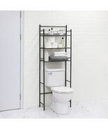 3-Shelf Over-The-Toilet Bathroom Storage Unit Black Steel - $49.38