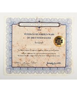 *Assigned Genuine Certificate of Appreciation Veterans of Foreign Vietna... - $5,163.13 MXN