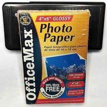 Office Max 4x6 Glossy Photo Paper Unopen 100 Sheets - £11.39 GBP