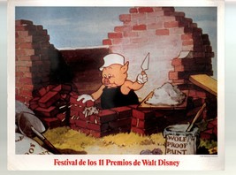 Festival De Los 11 Premios De Walt Disney-3 Little-Pigs-11x14-Color-Lobby Card - $42.68