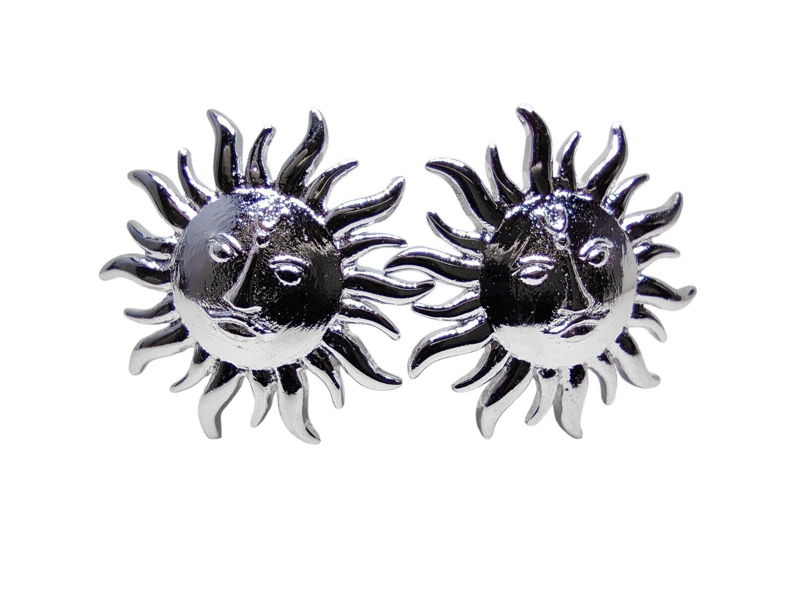 Primary image for Sterling Silver Sun Cufflinks 925 Silver Sun Groomsmen Cufflinks Men