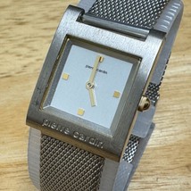 Pierre Card Quartz Watch 44602 Women Silver Square Mesh Band Analog New ... - £20.38 GBP