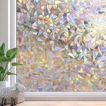 Rainbow Window Privacy Film Iridescent Window Film Stained Glass Suncatc... - $18.88