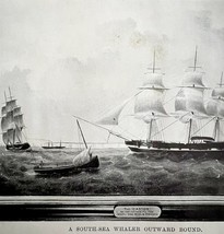 The Castor South Sea Whaler Ship 1926 Nautical Antique Print Whale Hunti... - $24.99