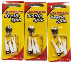 Johnsons BSVP1/16WRD Original Beetle Spin 1/16 oz White Red Dot 3CT - £12.20 GBP