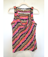  Trina Turk Medium Colorful Silk Sleeveless Cowl Neck Top Tank  - €16,32 EUR