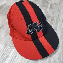 Vintage Nike Air Lebron James Fitted Small Hat Cap Black Red Stripe Wool... - £140.35 GBP