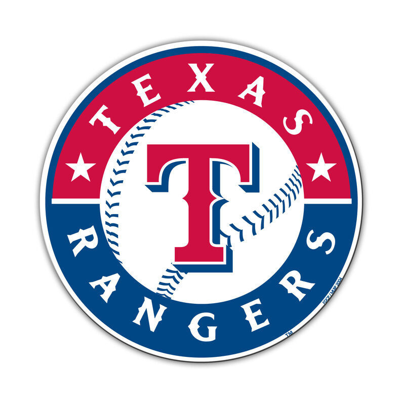 MLB Texas Rangers 12 inch Auto Magnet Die-Cut Logo by Fremont Die - £13.29 GBP