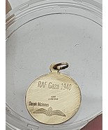 WW2 British RAF Gaza Palestine  1941 Derek Mcllnes pure  gold 9ct pendant - $3,111.85 MXN