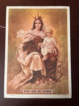 VTG Mexican NUESTRA SEÑORA DEL CARMEN VIRGIN Christianity Religious Post... - $28.04