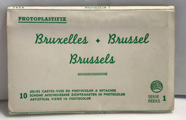 Vintage Brussels Photoplastifix Souvenir Postcard Folder 1954 - 4 Cards - £7.89 GBP