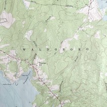 Map Waldoboro East Maine USGS 1973 Topographic Vtg Geo 1:24000 27x22&quot; #2 TOPO13 - £35.13 GBP