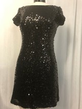 S.L. Fashions Women&#39;s Black Sequin Dress Size 4 - £22.53 GBP