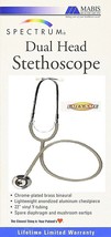 Dual Head STETHOSCOPE Gray binaural acoustic grey MABIS Spectrum 10-426-030 - $32.11