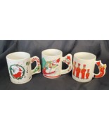 Christmas Mug Lot The Love Mug Collectible Snowman Sledding Soldiers San... - $18.79