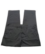 Edwards Men&#39;s Flat Front Dress Pants Size 40 X 32 Solid Black Work Business - $46.08 CAD