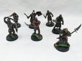 Lot Of (7) Uruk Hai And Orcs Lord Of The Rings Combat Hex Miniatures - £46.71 GBP