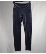 Spanx by Sarah Blakely Leggings Women&#39;s Large Velvet Navy Blue Skinny Hi... - $41.58