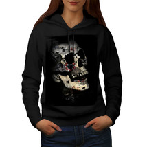 Poker Card Skeleton Skull Sweatshirt Hoody Indian Cult Women Hoodie - £17.57 GBP