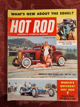 RARE HOT ROD Magazine October 1957 New Edsel 168 MPH Dragster - £17.26 GBP