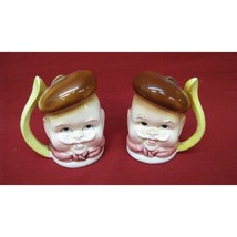 Vintage Pair of Men with Hats Salt and Pepper Shakers - £18.90 GBP